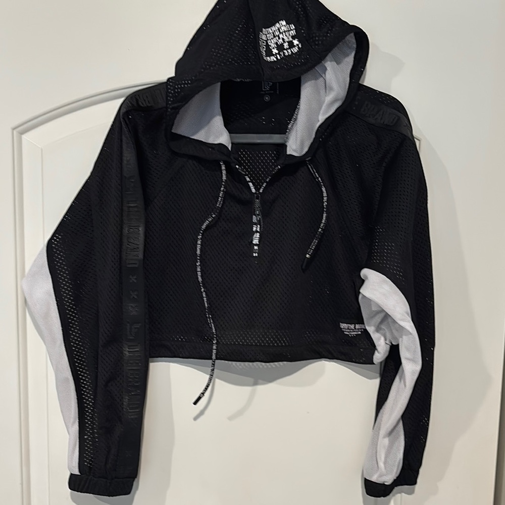 LF Black and White Mesh Hoodie